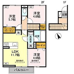 TORISIAS 3LDKの間取図画像