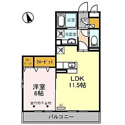 アネシス城北C 1LDKの間取図画像