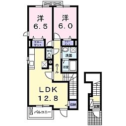 サニーコートB 2LDKの間取図画像