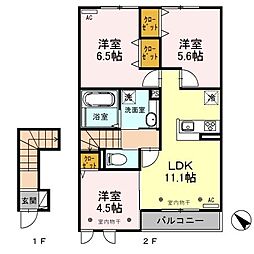 デンドライト・レジデンス 3LDKの間取図画像