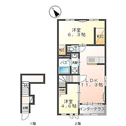 At5 North live 2LDKの間取図画像