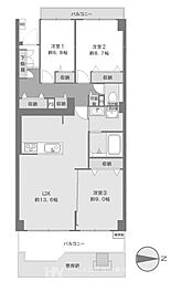パークシティ溝の口D棟 3LDKの間取図画像
