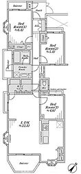シーアイマンション宮崎台 3LDKの間取図画像