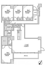 グランフォルム藤が丘 4LDKの間取図画像