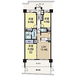 いずみ中央ガーデンハウス 3LDKの間取図画像