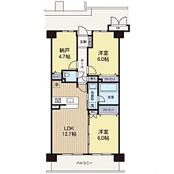 ベイサイトコート横浜 3SLDKの間取図画像