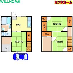 秋月住宅 4DKの間取図画像