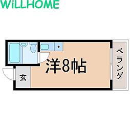 シティ鷺ノ森 ワンルームの間取図画像