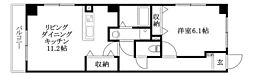 フィネス竹原 1LDKの間取図画像