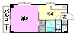メルヘンハイツ小坂 1Kの間取図画像