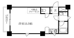 ベルハイム38 ワンルームの間取図画像