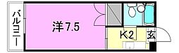 α-NEXT小栗 1Kの間取図画像