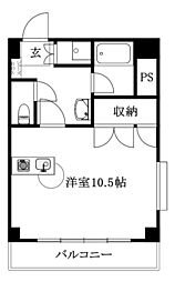 サンライズ豊坂 ワンルームの間取図画像