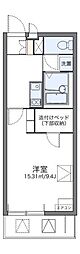 レオパレスリブェール 1Kの間取図画像