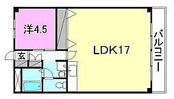 ファーストビルワタナベ 1LDKの間取図画像