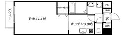シャトー・ド・フェニックス永木町 1Kの間取図画像