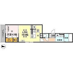 近藤ビル 1LDKの間取図画像