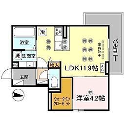 近藤ビル 1LDKの間取図画像