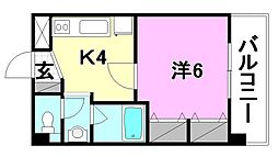 Actif 1Kの間取図画像