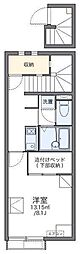レオパレスアビタシオン春日 1Kの間取図画像