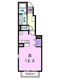 クレメント・エヌA ワンルームの間取図画像