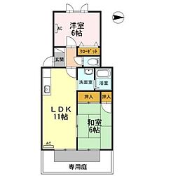 フレグランスいおき 2LDKの間取図画像