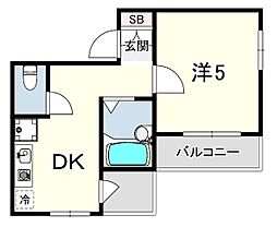 間取図画像 1DK