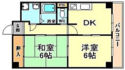 グランドール西岡本 2DKの間取図画像