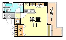オリエントコート 1Kの間取図画像