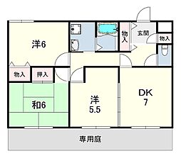 ハイム屋敷本 3DKの間取図画像