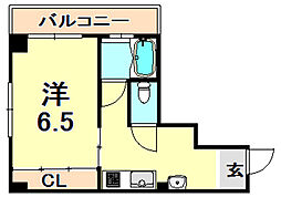 田中マンション 1DKの間取図画像