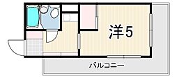 ルーミハイツ ワンルームの間取図画像