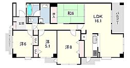 芦屋西山アーバンライフ 4LDKの間取図画像