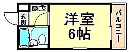 ダイドーメゾン御影 ワンルームの間取図画像