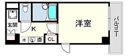 エステムコート芦屋西 1Kの間取図画像