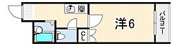 VIVANT青木 1Kの間取図画像