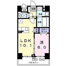 クラシェス深江 1LDKの間取図画像