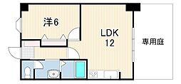 フォルザ住吉S棟 1LDKの間取図画像