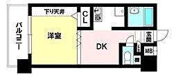 グランピア今津 1DKの間取図画像