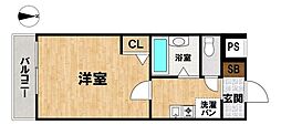 エスリード新大阪 1Kの間取図画像