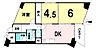 間取り：3DK、専有面積57.48m2、バルコニー面積4.69m2