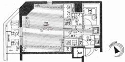 ガラ・ステージ京橋 ワンルームの間取図画像