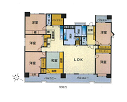 サントーア薬院 6LDKの間取図画像