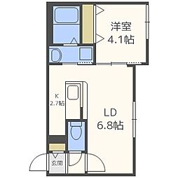 シティレジデンス新札幌 1LDKの間取図画像