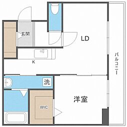 Carreraフクズミ2nd 1LDKの間取図画像