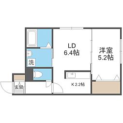 グレイス スクエア 1LDKの間取図画像