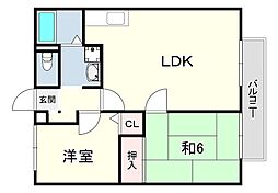 ハイツナカノ 3DKの間取図画像