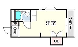 オーキッドコート垂水 ワンルームの間取図画像