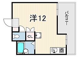 サニーパレス大津和 ワンルームの間取図画像