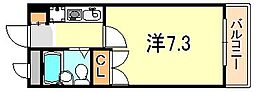 ルミエール明石 1Kの間取図画像